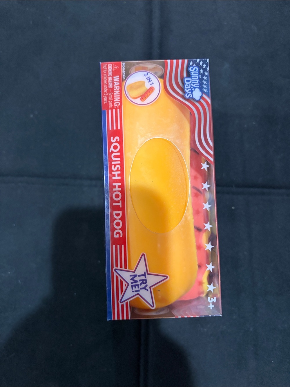 Squish Hot Dog Kids Toy - Yellow